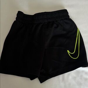 Nike Black and Neon Yellow Shorts